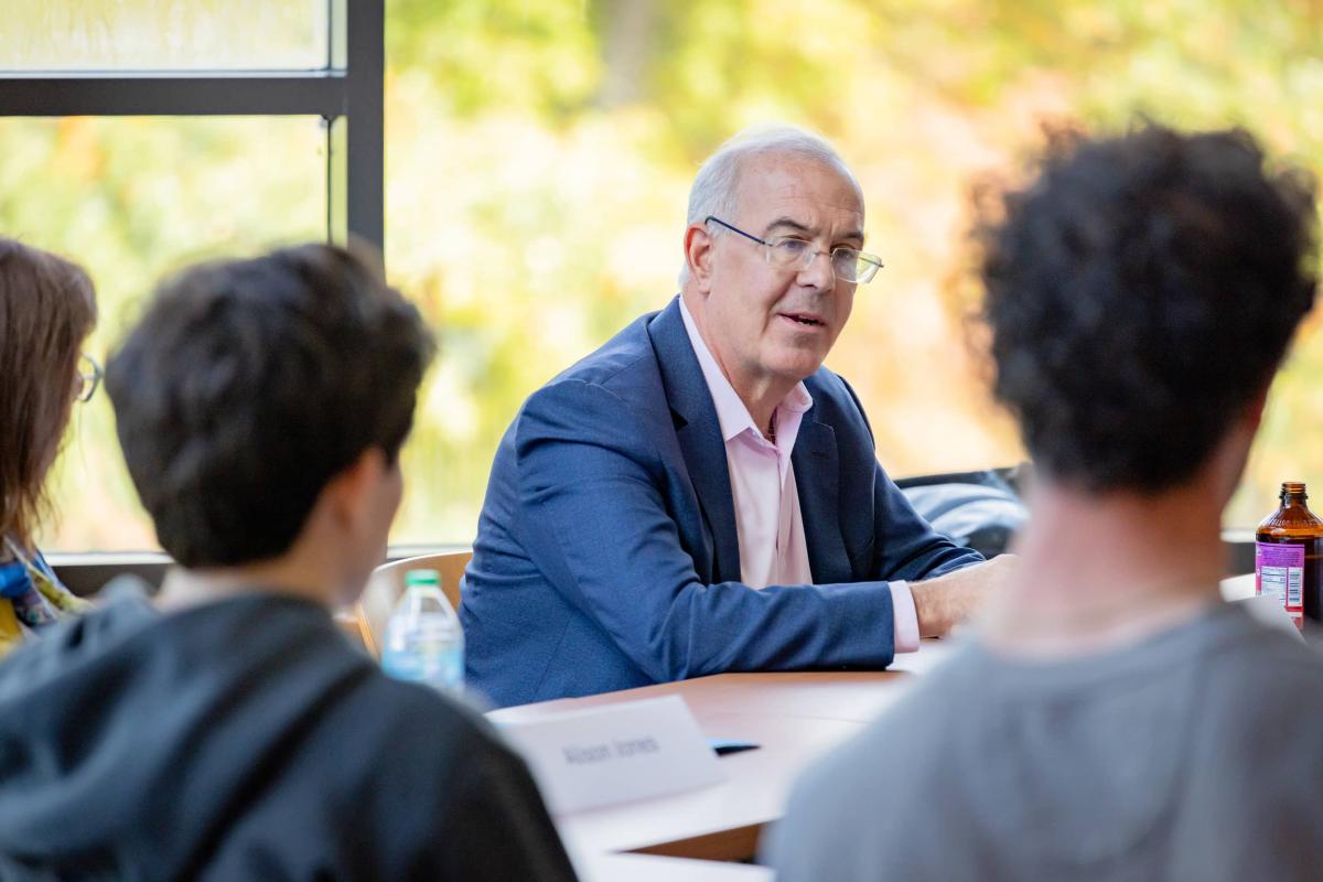 David Brooks listening carefully