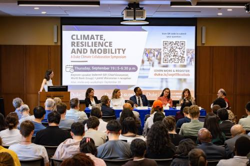 Image of climate symposium audience 