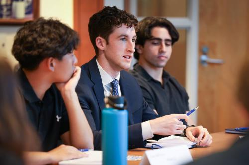 student looking engaged