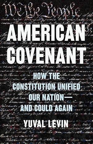 Book cover with title over constitution words on black background